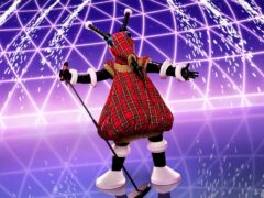 Bagpipes identity revealed (Vincent Dolman/Bandicoot TV/PA)