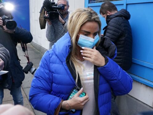 Katie Price she said she feels ‘ashamed’ of her actions in 2021 (Ian West/PA)