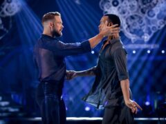 John Whaite and Johannes Radebe in the final of Strictly Come Dancing (Guy Levy/BBC/PA)
