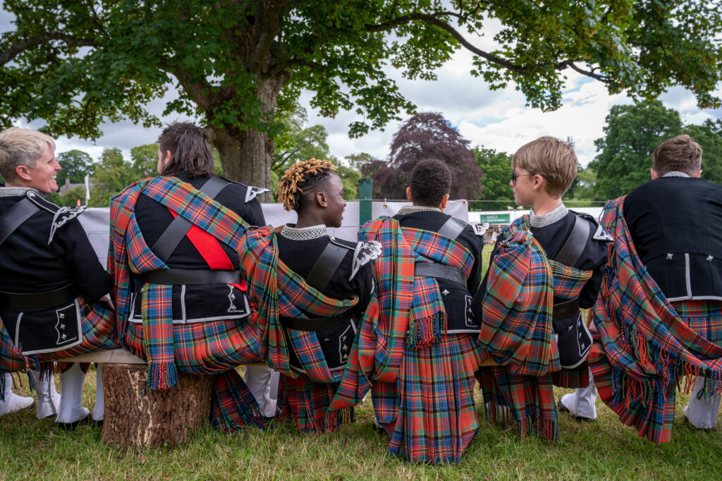 Scottish Game Fair - pipers resting