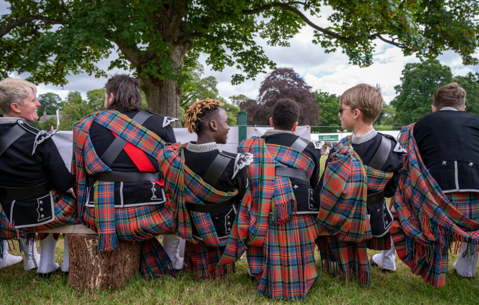 Scottish Game Fair - pipers resting