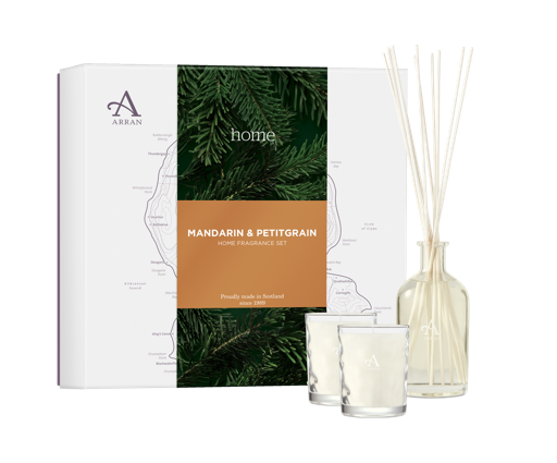 Mandarin & Petitgrain Home Fragrance Gift Set, £40, ARRAN