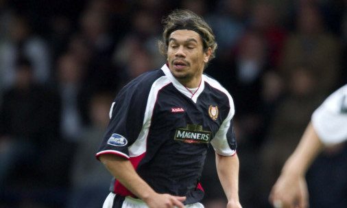 Fabian Caballero in action for Dundee.