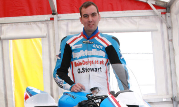 Angus motorcycle racer Andy Lawson.