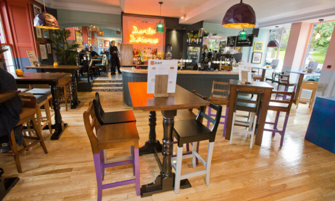 Interior of Braes Bar in Dundee which offers a boozy brunch