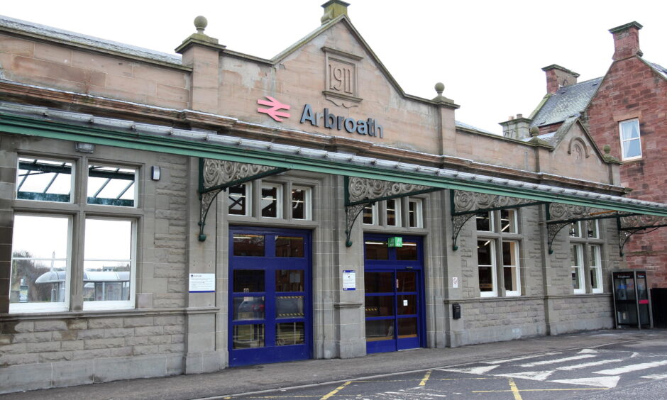 Arbroath railway station, where Heron boarded.