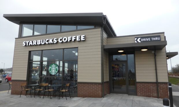 A Starbucks drive-thru