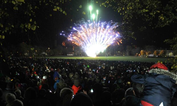 Baxter Park fireworks display in 2017.