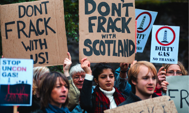 Anti-fracking protests.