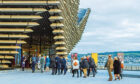 Visitors arriving at the V&A Dundee. Image: DC Thomson.