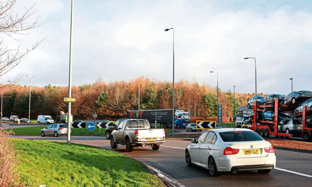 Upgrade works by the Swallow Roundabout are set to begin. Image: DC Thomson
