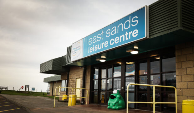 Opening hours were cut at East Sands Leisure Centre in St Andrews. Image: DC Thomson.