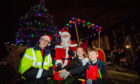 Children with santa at the dundee west end christmas fortnight