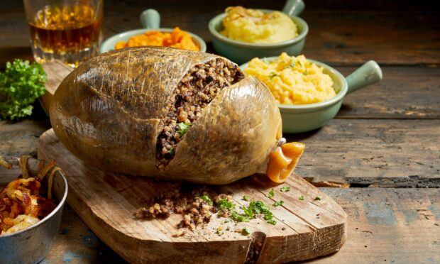 A traditional haggis for Burns Night.