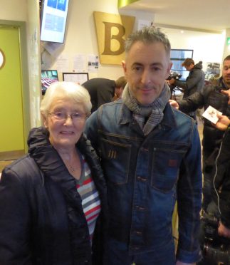 Alan Cumming, with mum Mary Darling, at The Birks Cinema in Aberfeldy.