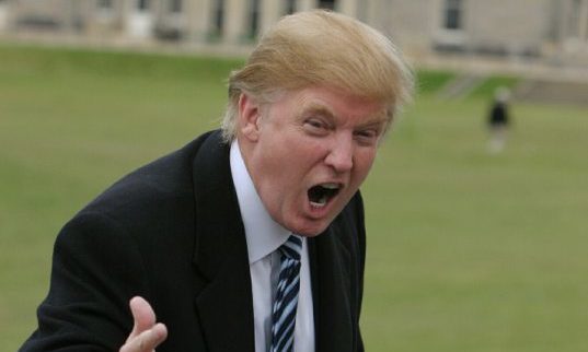 Donald Trump at the Old Course, St Andrews, in 2006. Image: DC Thomson.