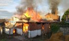 The blaze tore through the old bingo hall.
