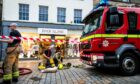 Firefighters in action on Kirkcaldy High Street.