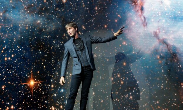Professor Brian Cox presenting a show on space and time. Image: Nicky Sims