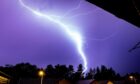 Lightning is forecast. Image: Steve Brown/DC Thomson