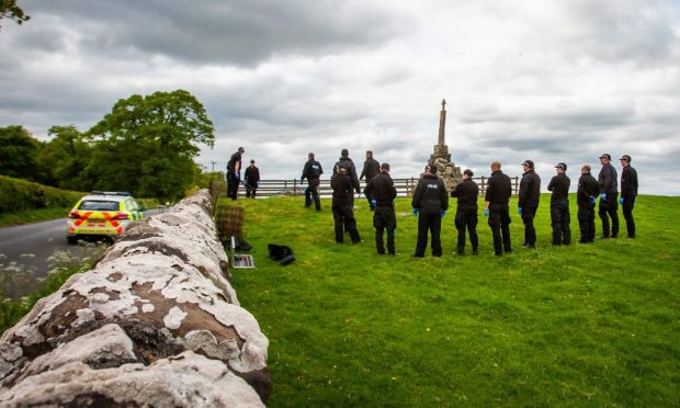 Police search alongside Maggie Wall Memorial following the death of Annalise Johnstone.