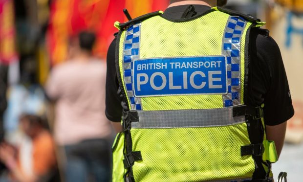 A British Transport Police officer.