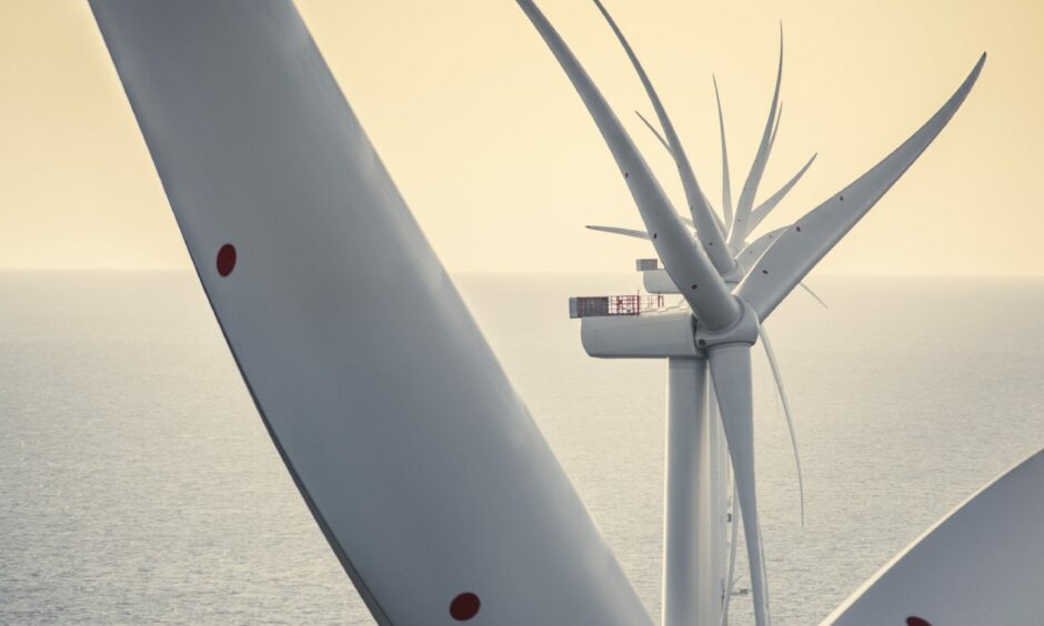 wind turbines at sea