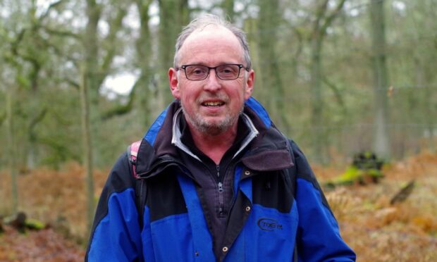 Ian Riches form the Woodland Working Group at Kinclaven.