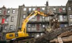 One of the outer stairwells has been demolished. Image: Mhairi Edwards/DC Thomson.