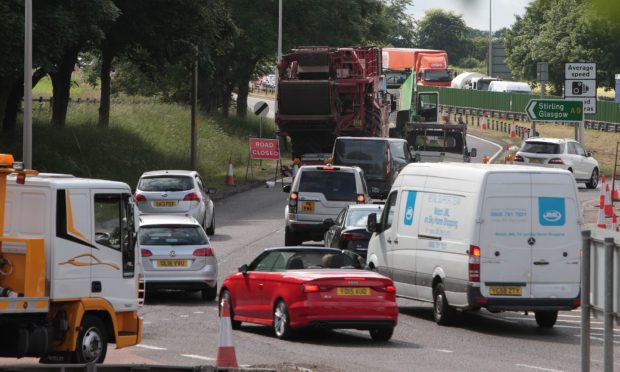 The Broxden roundabout in Perth. Image: Phil Hannah