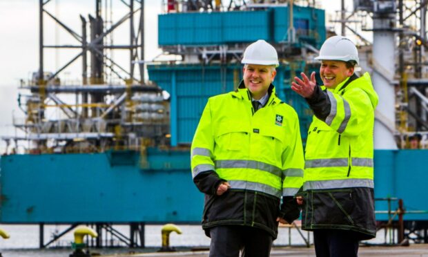 Forth Ports new director of energy David Webster and chief executive Charles Hammond.