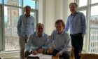 DAFC Fussball GmbH (L-R) Damir Keretic, Nick Teller, Albrecht Gundermann, Thomas Meggle took control of the club in 2021