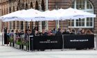 The outdoor seating area at The Counting House Wetherspoon pub in Dundee. Image: Gareth Jennings/DC Thomson