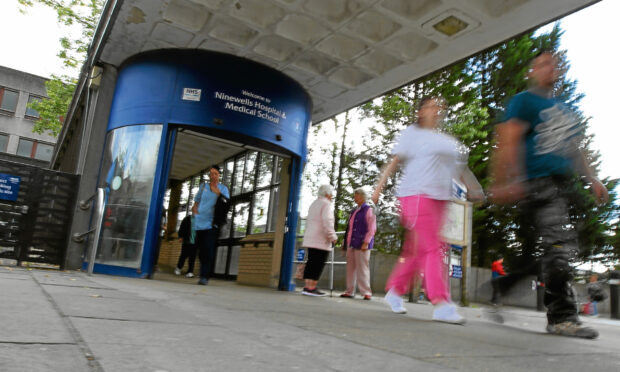 The entrance to Ninewells Hospital in Dundee. Image: Gareth Jennings/DC Thomson