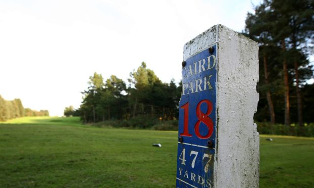 The 18th tee at Caird Park. Image: DC Thomson.