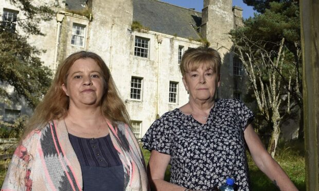 Survivors Carol Whyte (left) and Marion Reid at Fornethy.