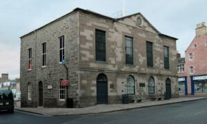 The VE Day commemoration will take place at Forfar Town and County Hall. Image: Kim Cessford/DC Thomson