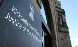 Kirkcaldy Sheriff Court sign