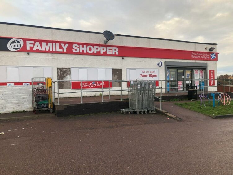A general view of the Family Shopper store in Whitfield, Dundee