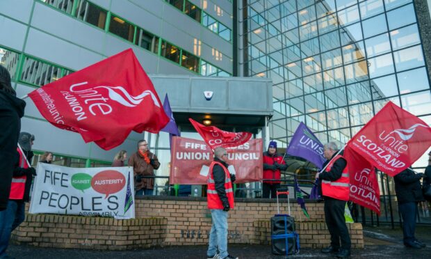 Unite members in Fife had been due to strike over a pay dispute