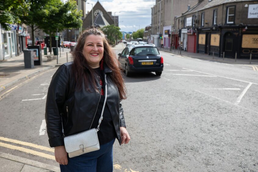 Councillor Lynne Short on Albert Street in Dundee.