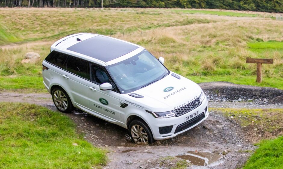 One of the vehicles at Land Rover Experience Scotland. Image: Steve MacDougall/DC Thomson.