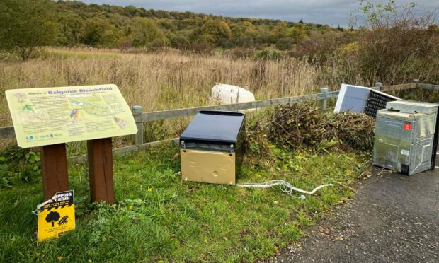 Ovens and a fridge dumped at the site