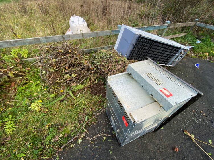 fly-tippers target Fife former landfill