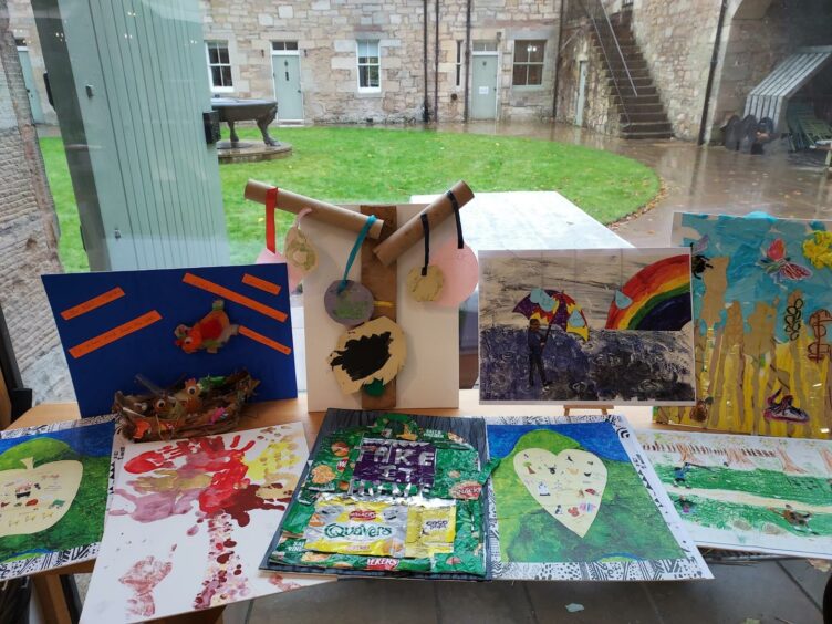 Selection of artworks by Falkland Primary pupils