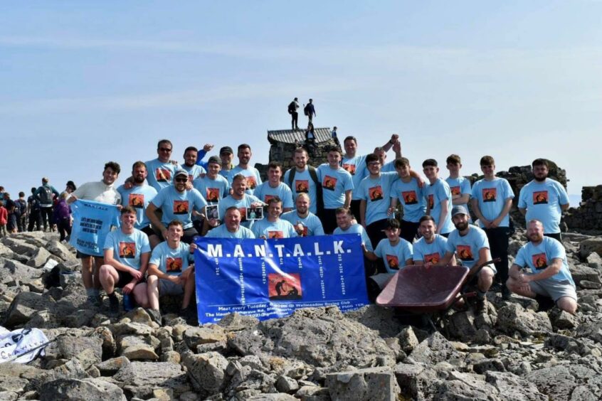 The Mantalk group at the top of Ben Nevis.