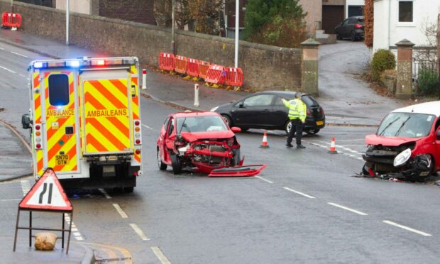 The crash on Cairnie Road.