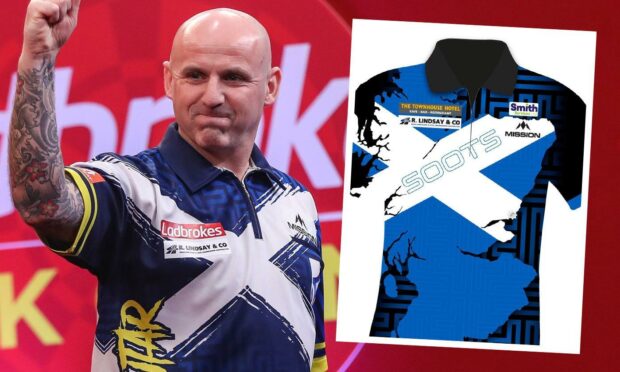 Alan Soutar has mapped out Arbroath and Scotland on his bespoke stage shirt