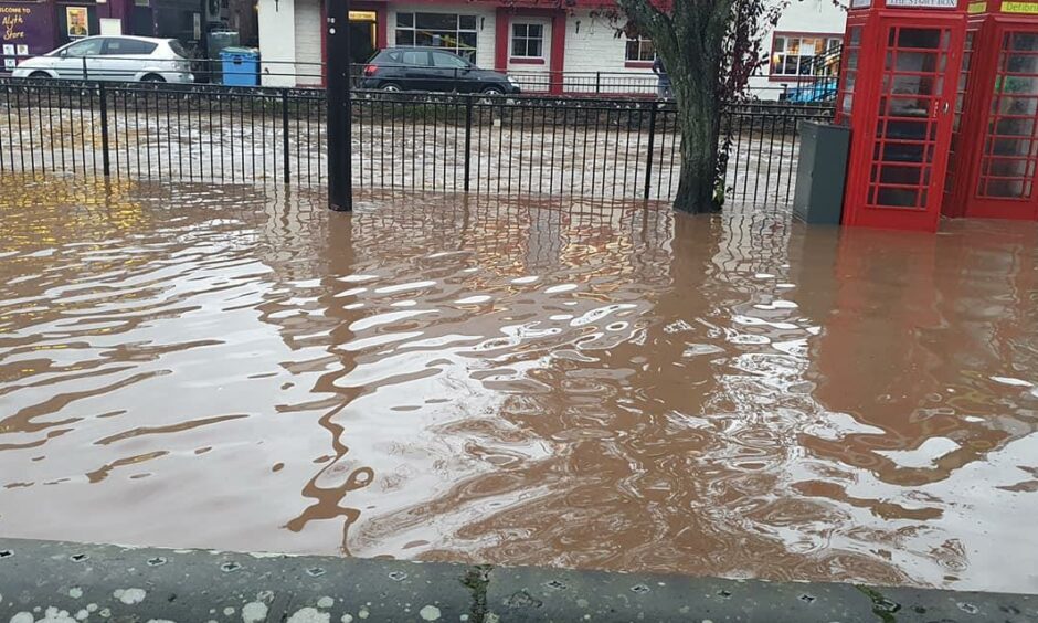 Flooding in Alyth