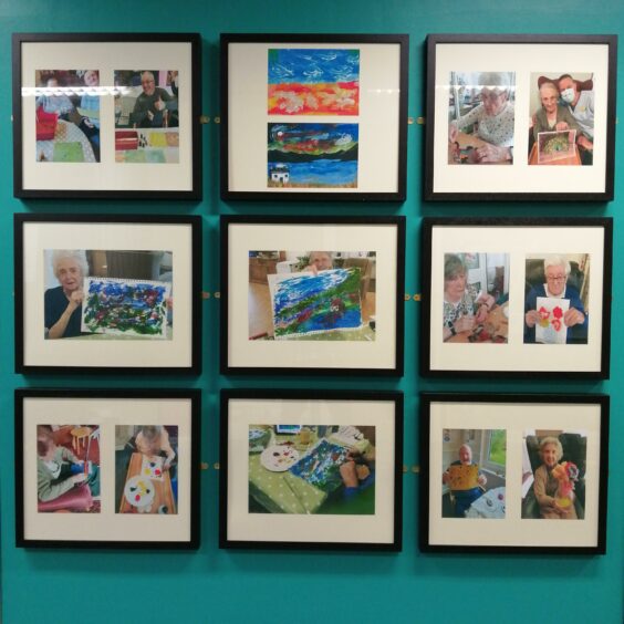 Paintings on display at AK Bell Library
